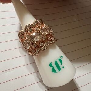 BP OG Elegant Rose Gold Crystal Ring